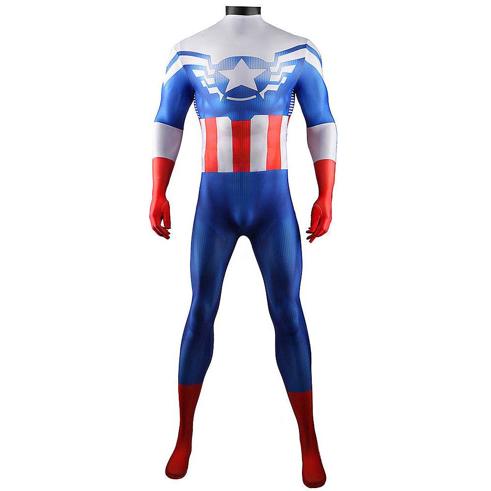 Captain America Winter Soldier Cosplay Costume Jumpsuit Zentai Party Carnival - zzcosplay