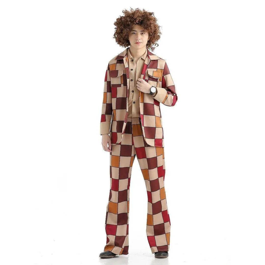 1920s Disco Stage Masquerade Fancy Dress Costumes Halloween For Women Men Leisure Suit - zzcosplay