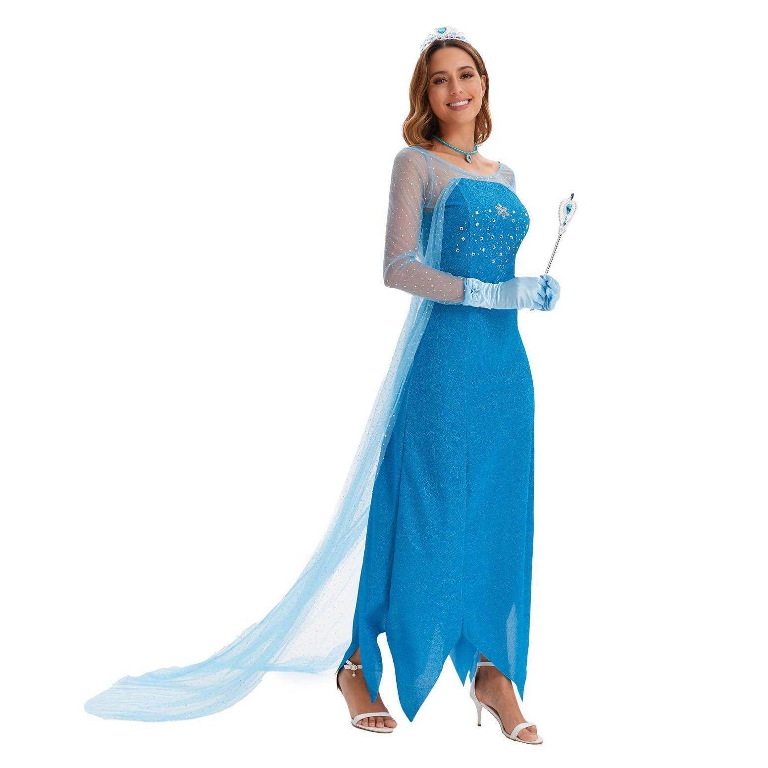 2024 New Elsa Frozen Queen Costume Carnival Cosplay Suit - zzcosplay