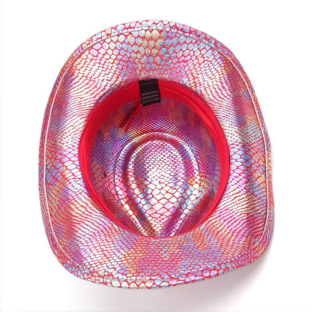 Western cowboy hat men's retro sequined Party dance - zzcosplay