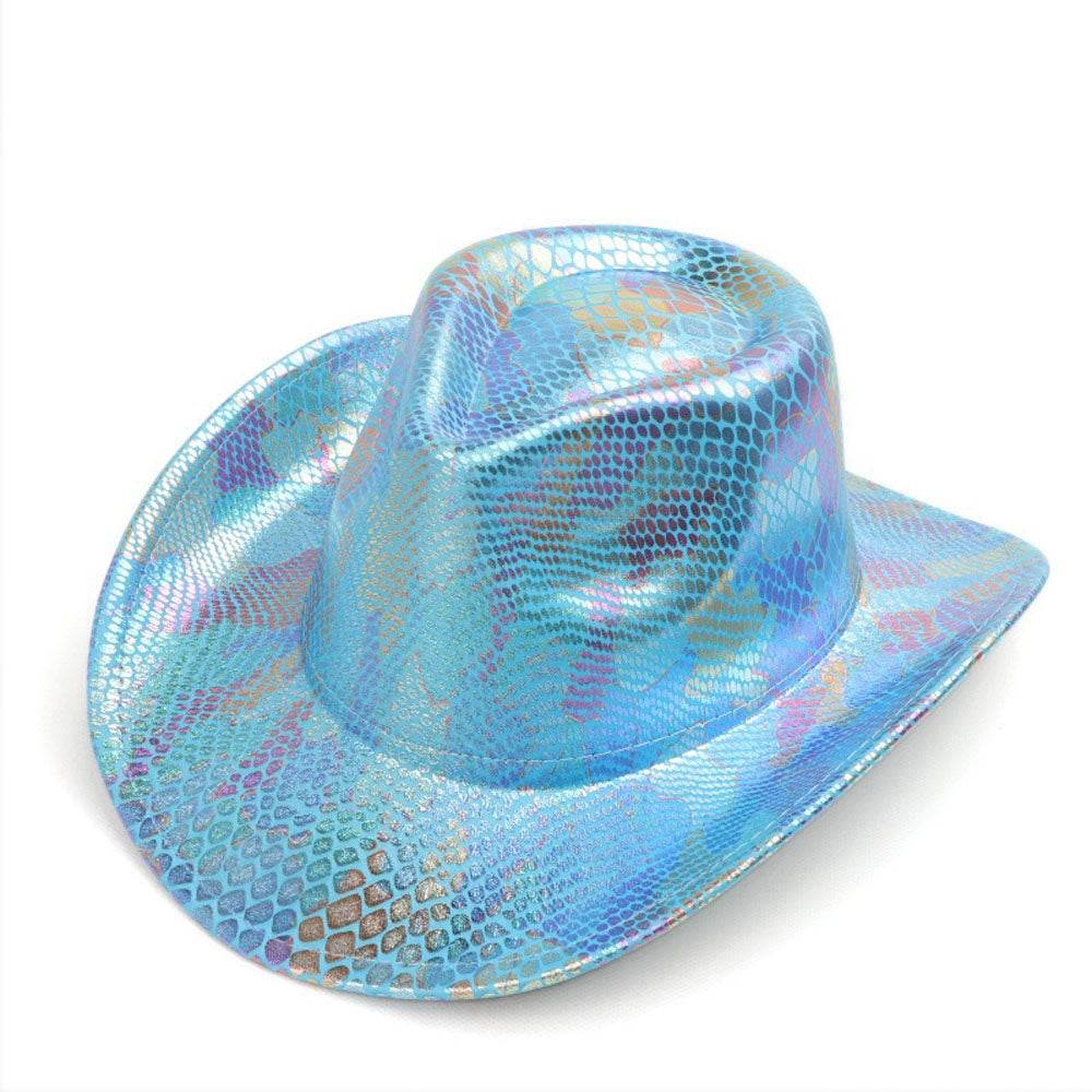 Western cowboy hat men's retro sequined Party dance - zzcosplay