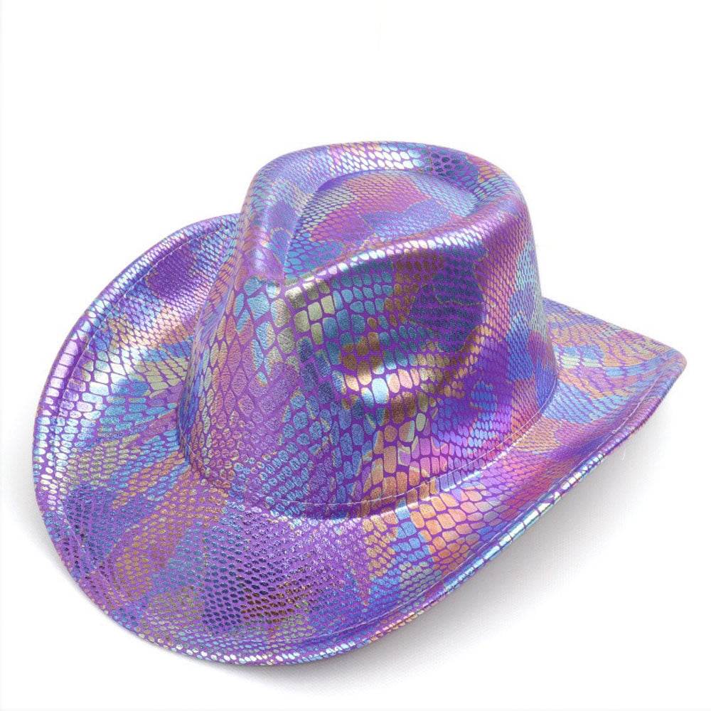 Western cowboy hat men's retro sequined Party dance - zzcosplay