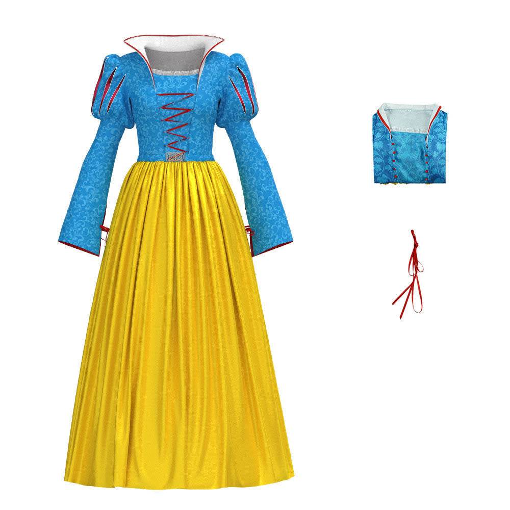 2025 Snow White Dress Cosplay Costume Halloween Party Carnival - zzcosplay