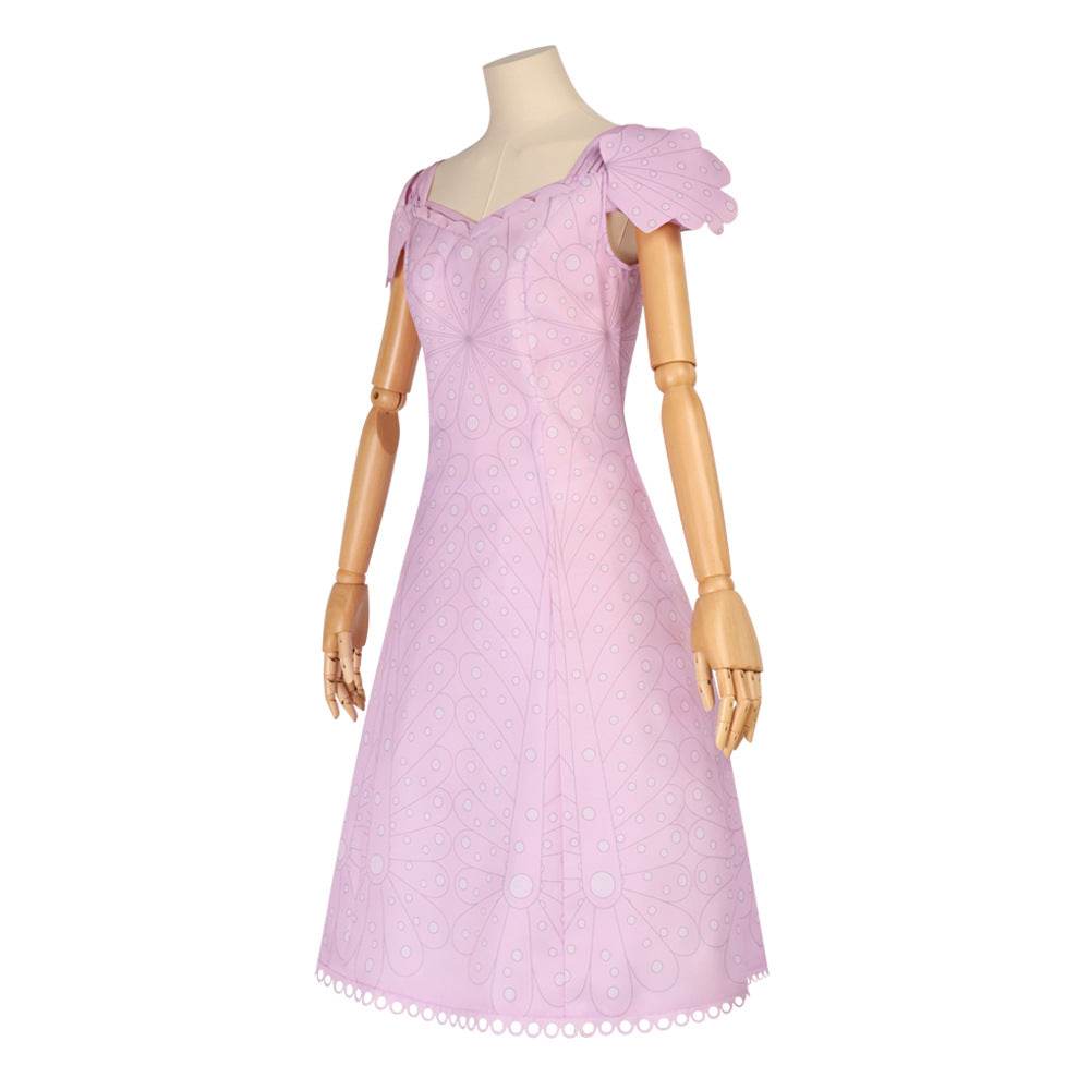 Wicked Glinda Women Pink Short Dress Outfit Carnival Cosplay Costume - zzcosplay