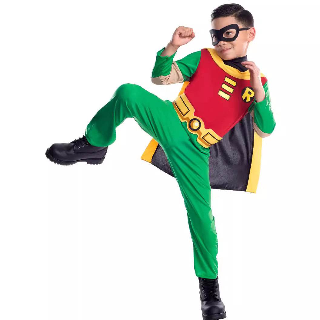 DC Teen Titans Robin Cosplay Costume Halloween For kids Child - zzcosplay