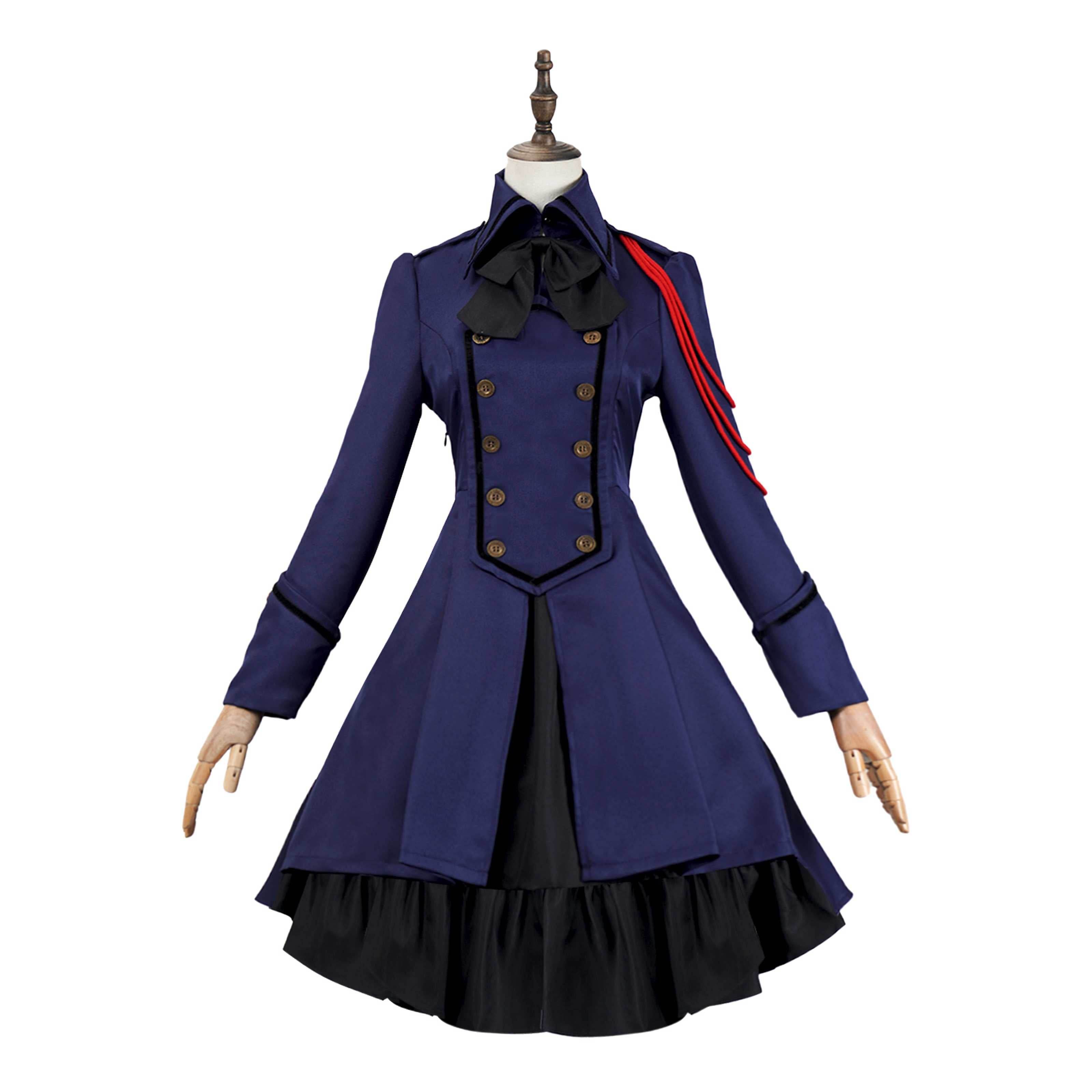 Medieval cos Renaissance gothic dress Retro bow ruffled punk cosplay skirt - zzcosplay