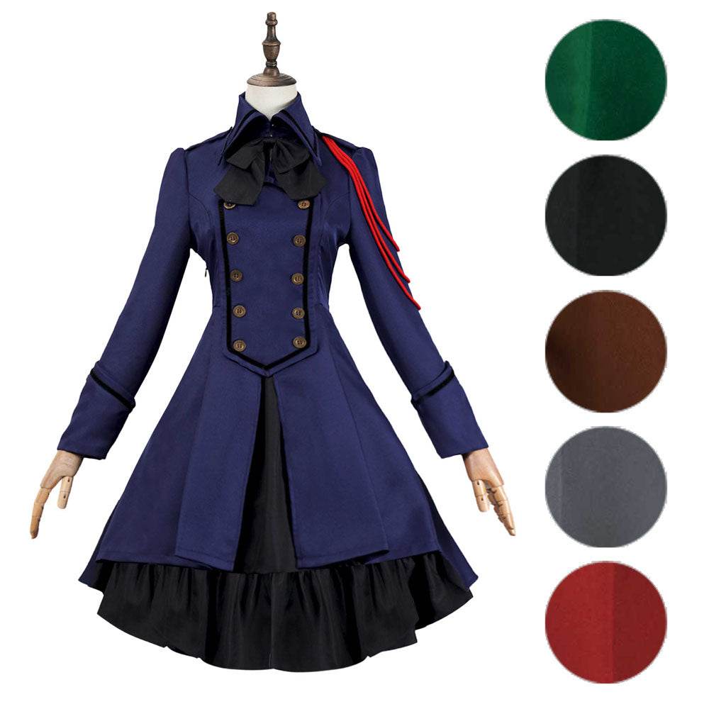 Medieval cos Renaissance gothic dress Retro bow ruffled punk cosplay skirt - zzcosplay