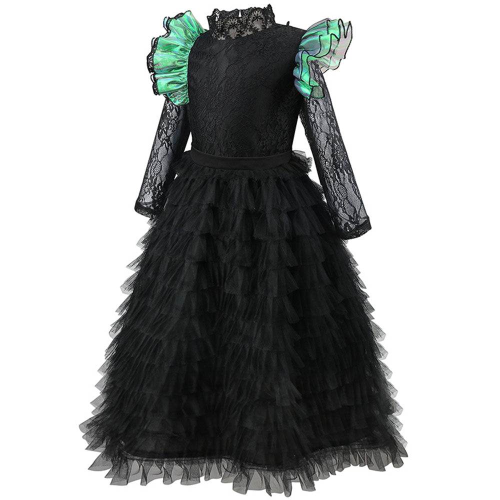 Wicked Black lace dress Halloween holiday party dress - zzcosplay