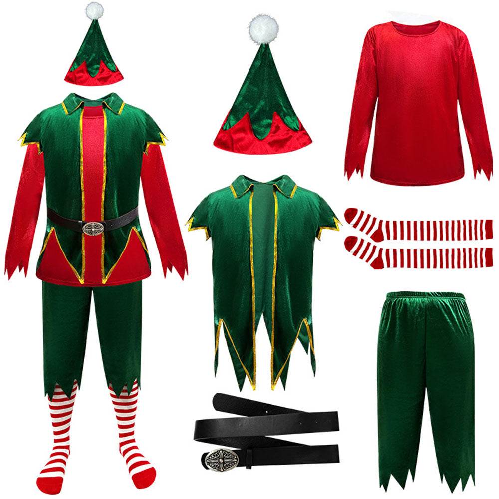 Green Christmas Party dress Costume adult couple stage costume - zzcosplay