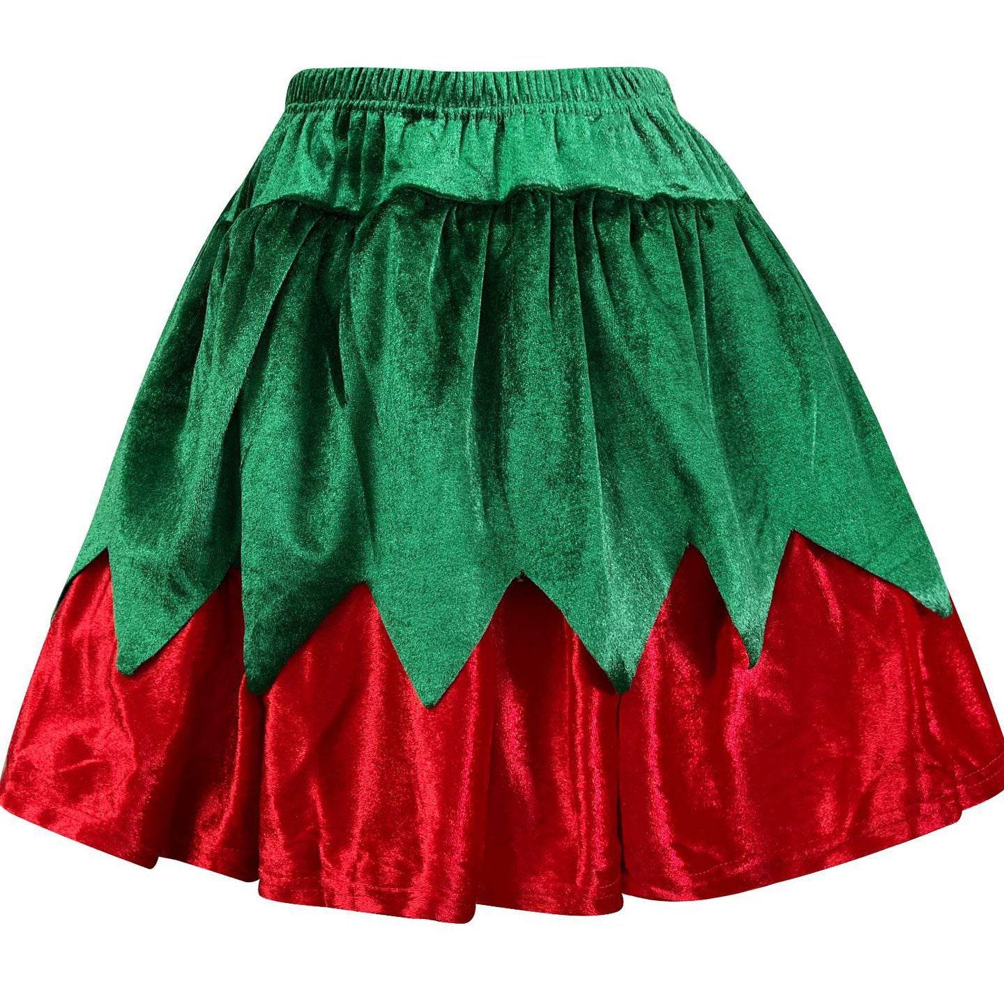 Green Christmas Party dress Costume adult couple stage costume - zzcosplay