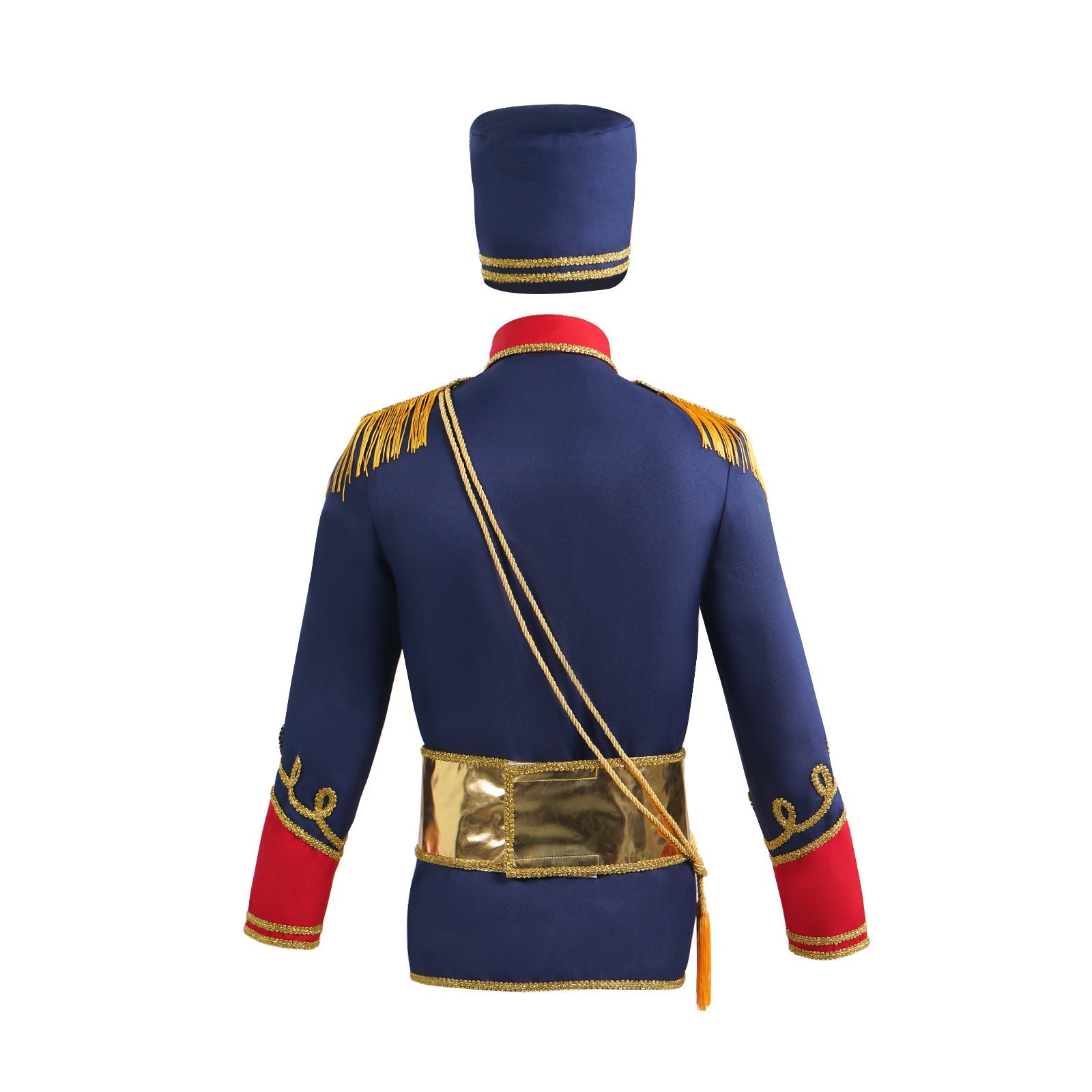 British Hussar Tunic Royal Prince Tailcoat Drummer Parade Costume Jacket Men Halloween - ZZCOSPLAY