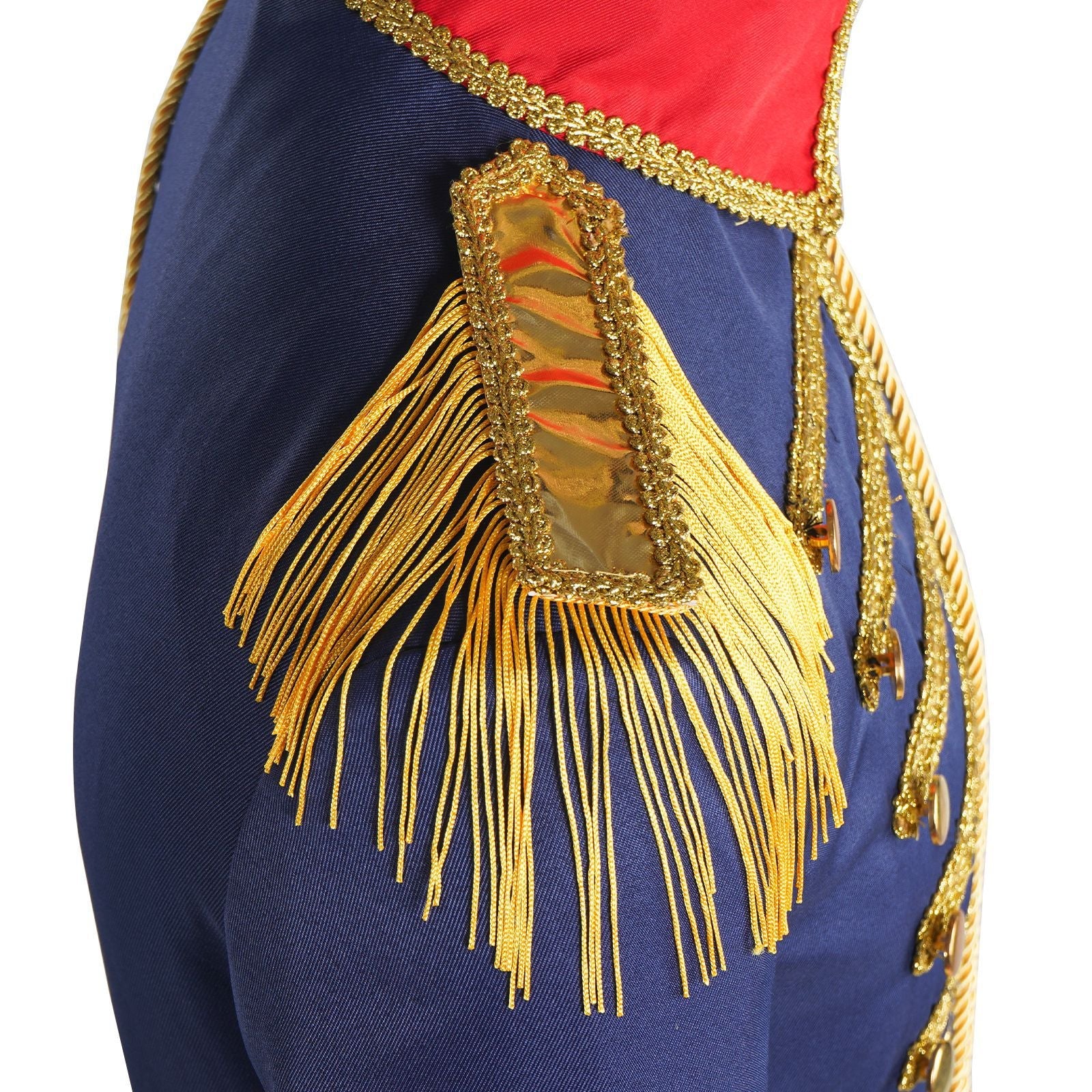 British Hussar Tunic Royal Prince Tailcoat Drummer Parade Costume Jacket Men Halloween - ZZCOSPLAY