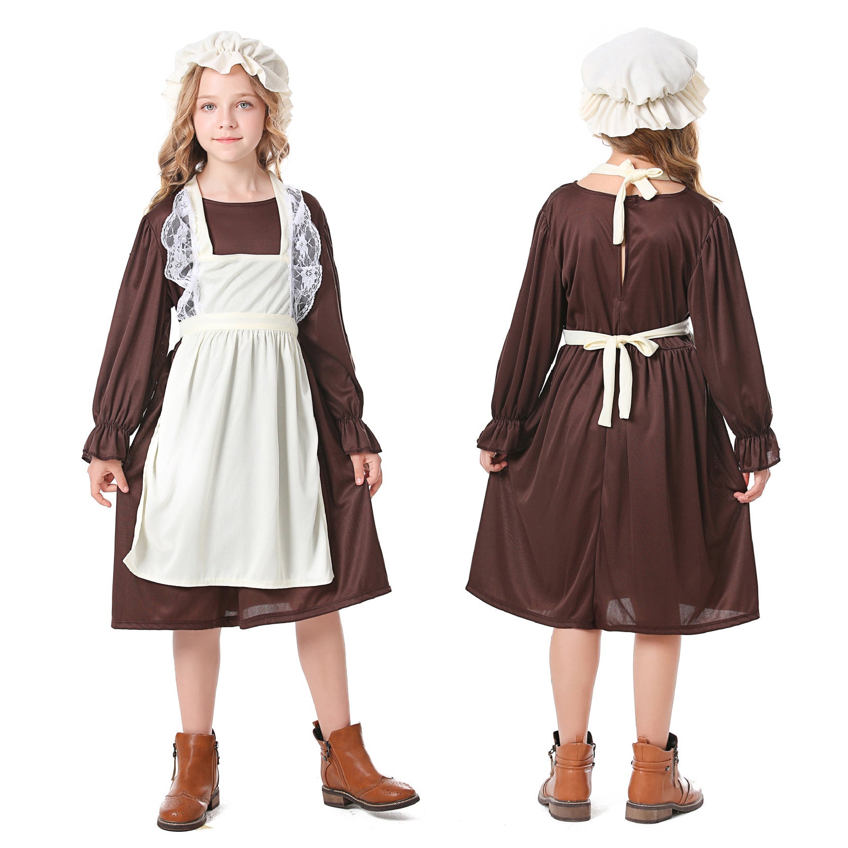 Medieval Costume For Children: European Colonial Poor Man Grandma Costume - ZZCOSPLAY