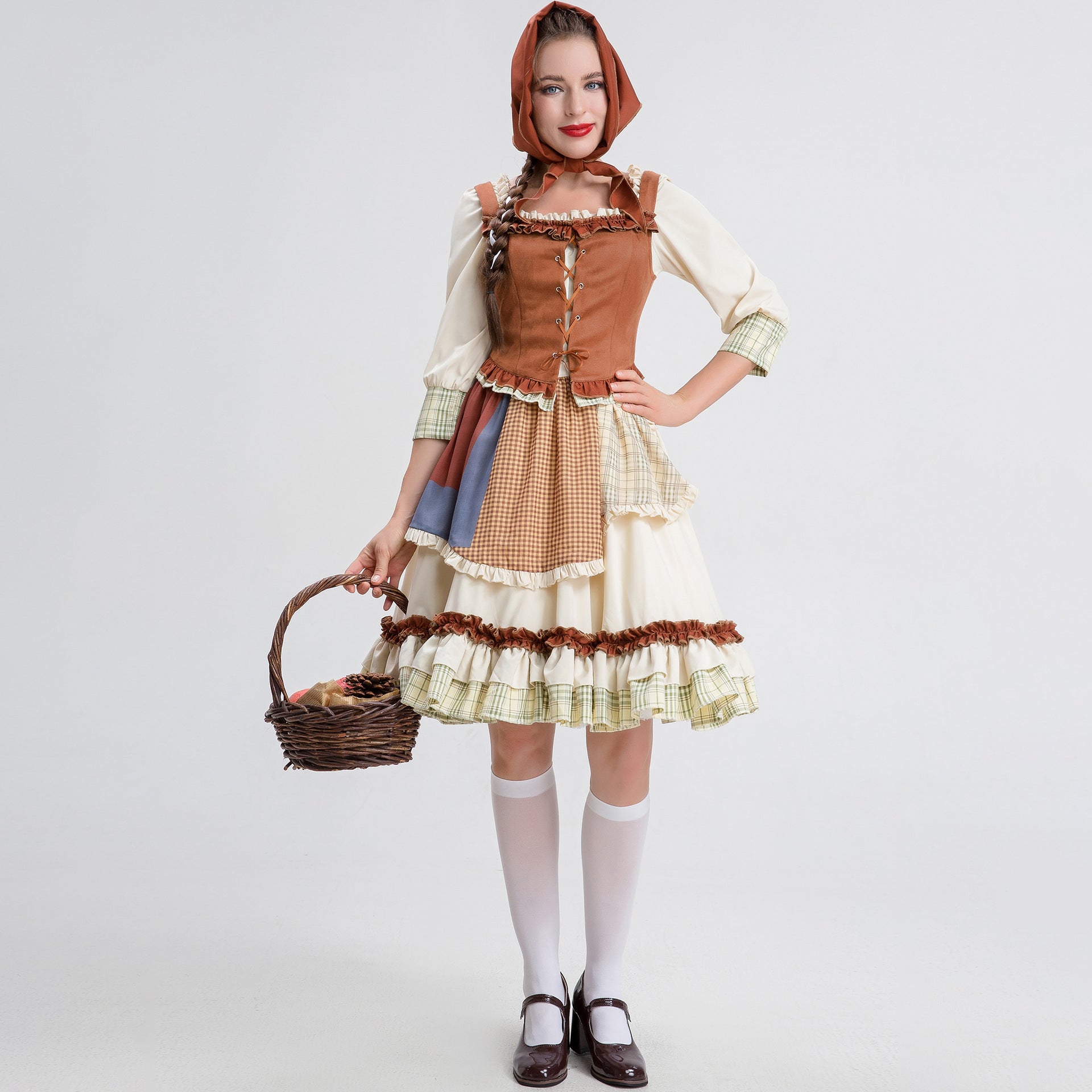Little Red Riding Hood Halloween Dress Costume Maid Stage Suit - ZZCOSPLAY