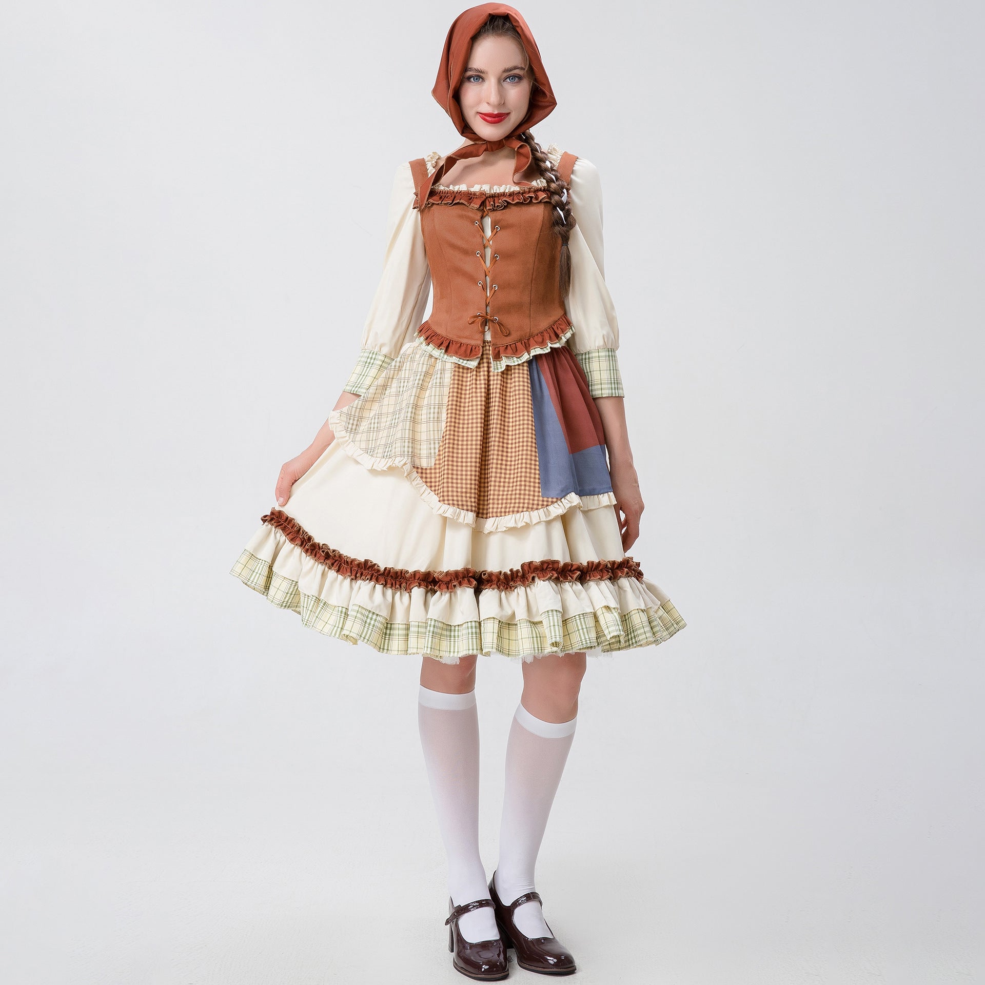 Little Red Riding Hood Halloween Dress Costume Maid Stage Suit - ZZCOSPLAY