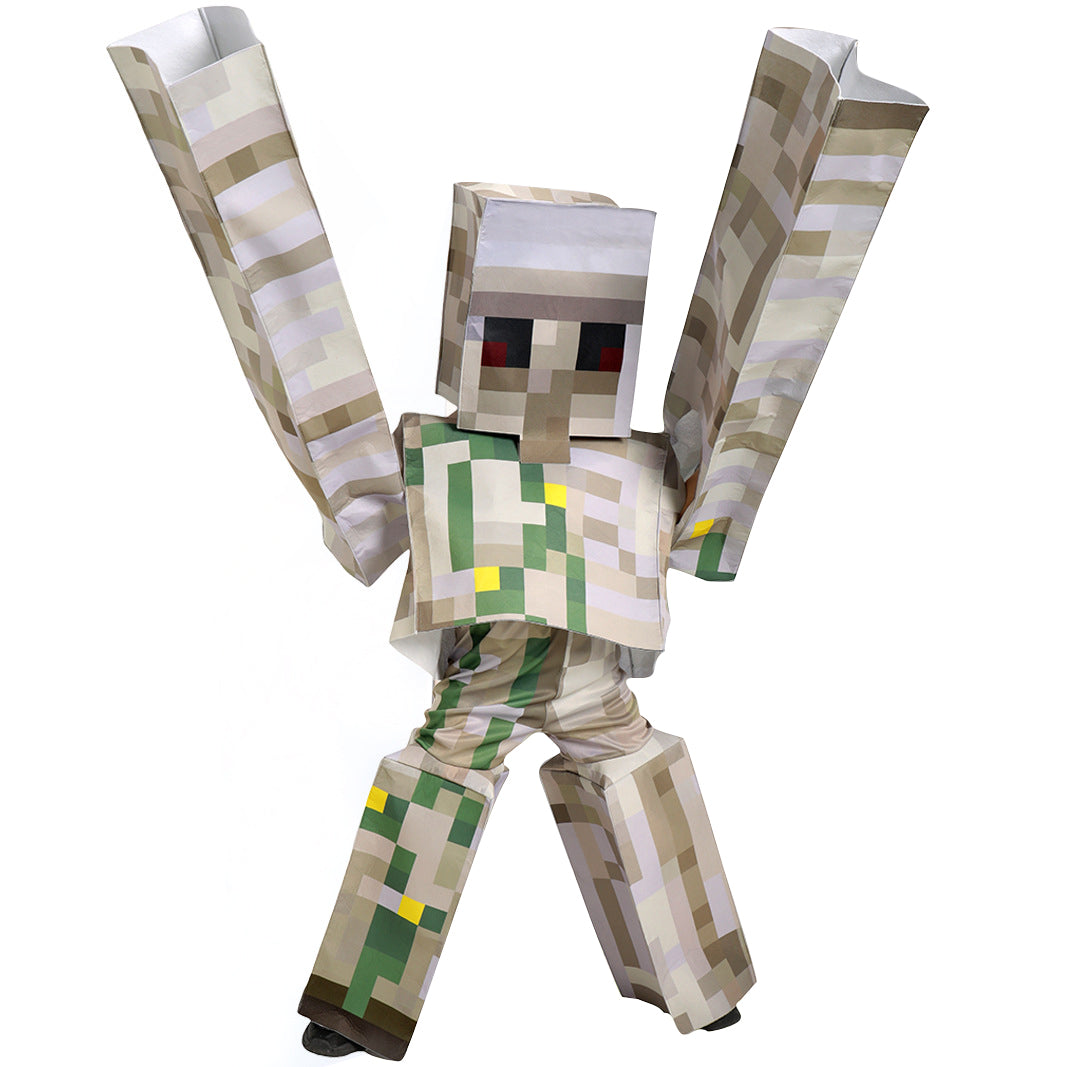 Minecraft Skeleton Kids Costume For Children Boy Girl Halloween - ZZCOSPLAY