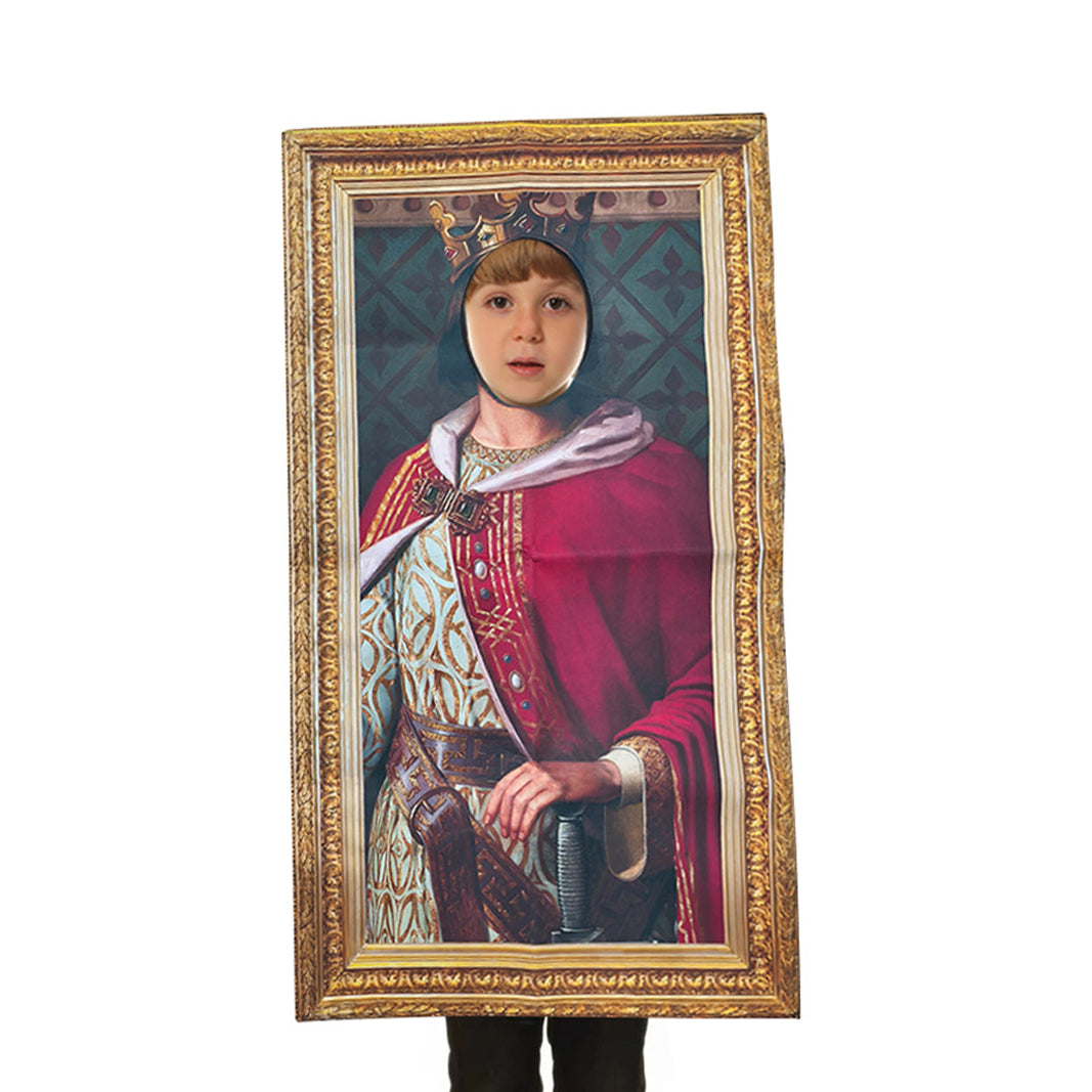 Funny spoof murals Costume Mona Lisa French girl Einstein Marie Curie King Queen Victoria Knight - ZZCOSPLAY