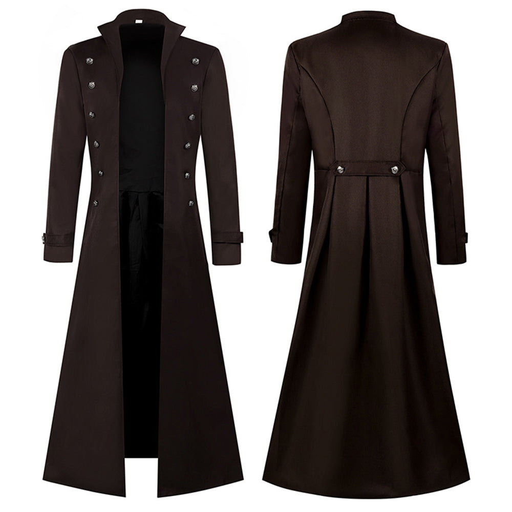 Medieval Steampunk Retro Gothic Costume Coat Trench Coat Victorian Uniform - ZZCOSPLAY
