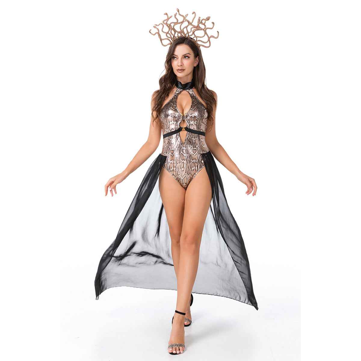 Silver Medusa Costume Ancient Greek Halloween