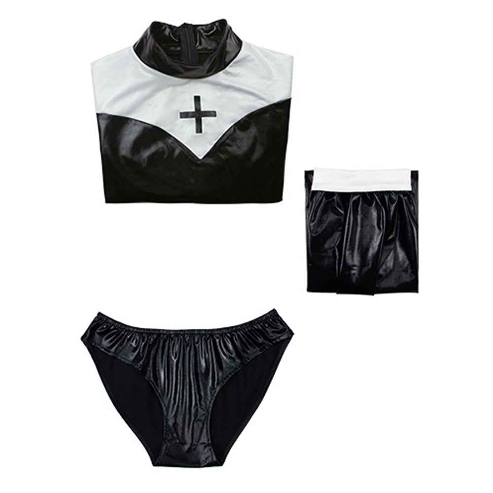 Nun Costume Black vampire Cosplay