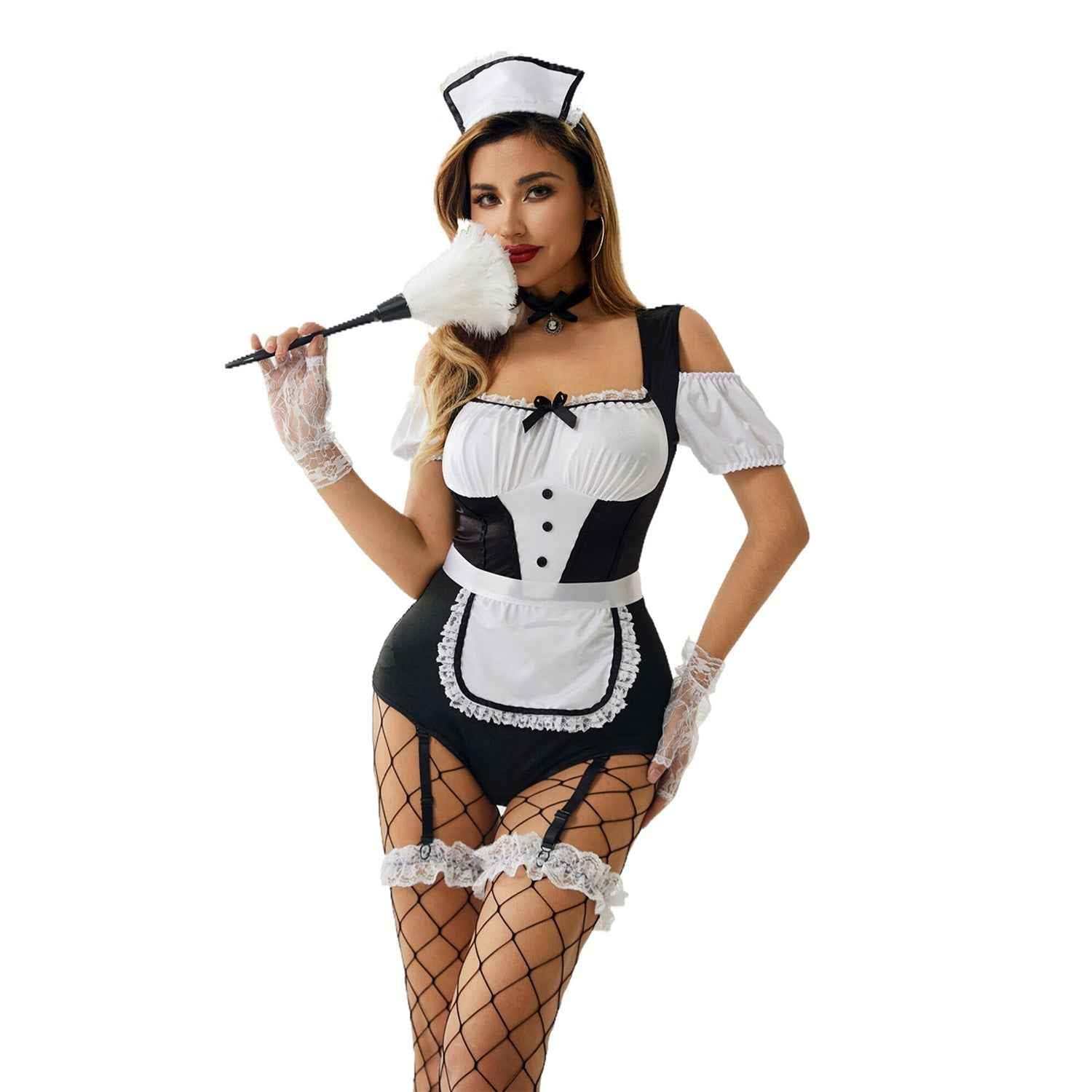 French Maid Costumes Jumpsuit
