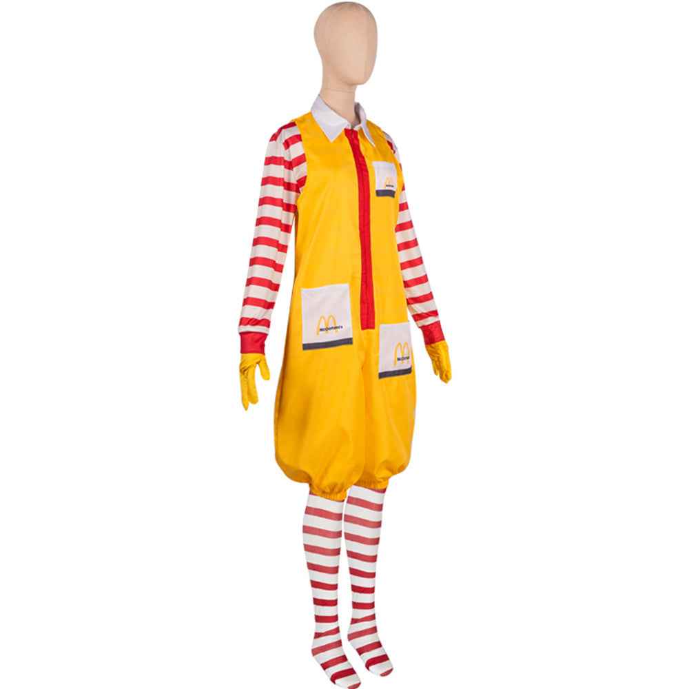 McDonald's Ronald Funny Cosplay Costume Adult Kids Halloween