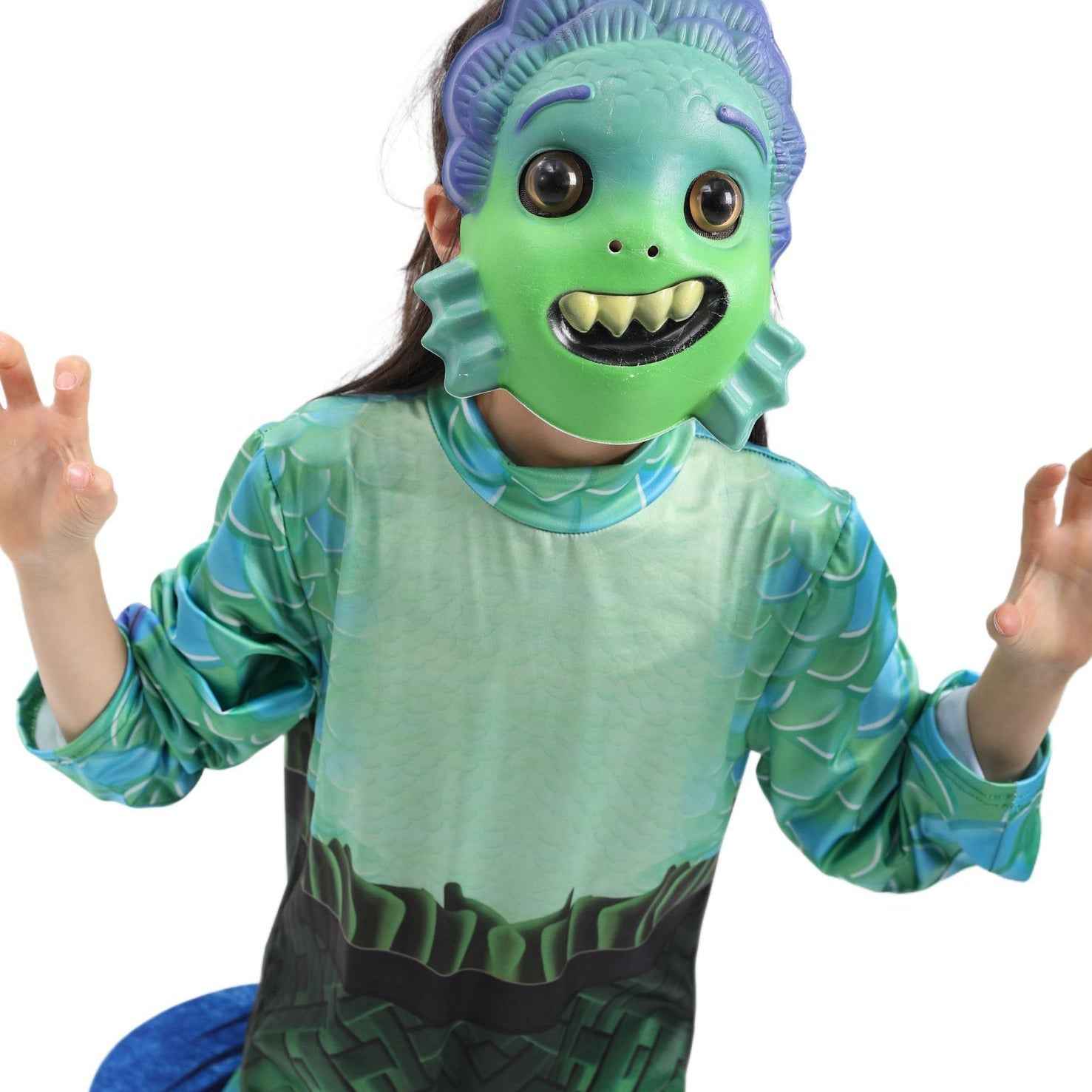 Kids Luca Alberto Sea monster Costume with Mask Halloween