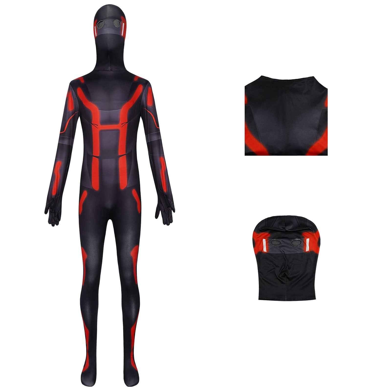 Tron: Legacy Sam Flynn Jumpsuit Bodysuit Mask Ares Cosplay