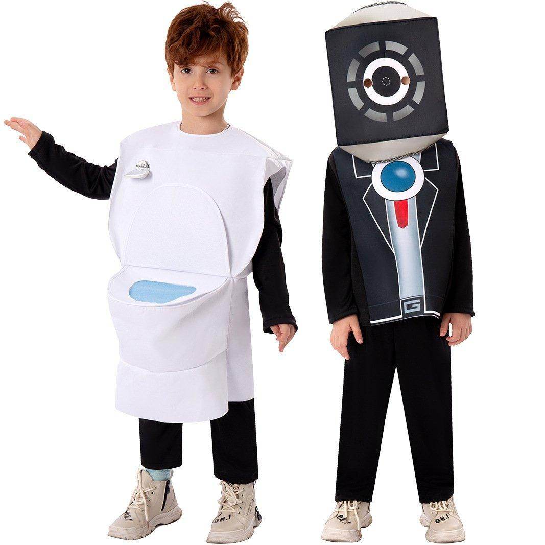 3D Horror Game TV and Toilet Costume Halloween Cosplay Outfit - zzcosplay