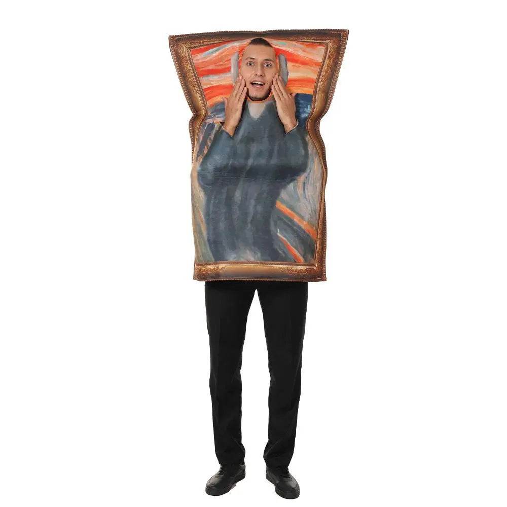 Spoof Murals Mona Lisa Artist Costume Funny Novelty Halloween - zzcosplay