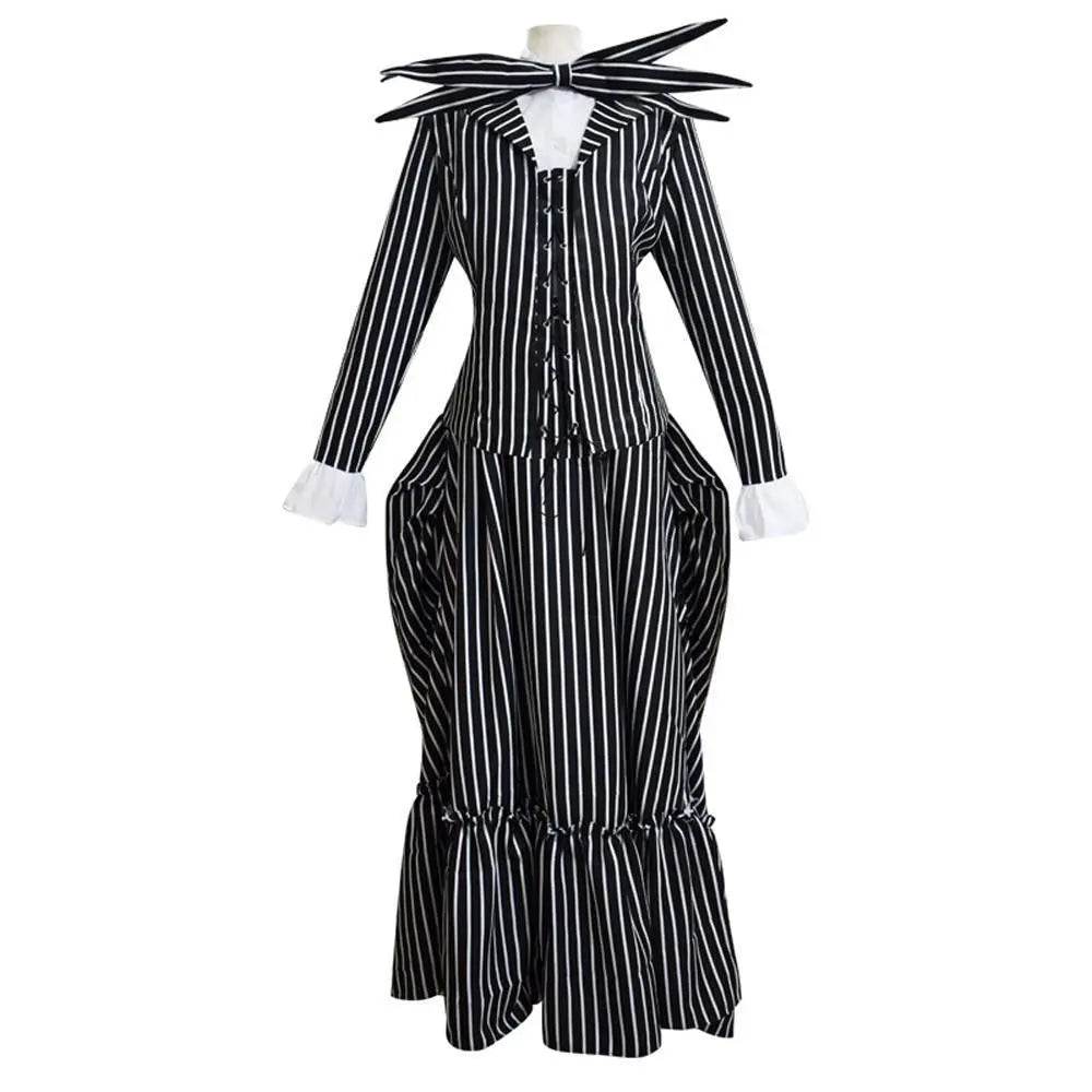 Adult kids Jack Skellington Sally Suit Costume The Nightmare Before Christmas for women men Boy Girl full Set - zzcosplay