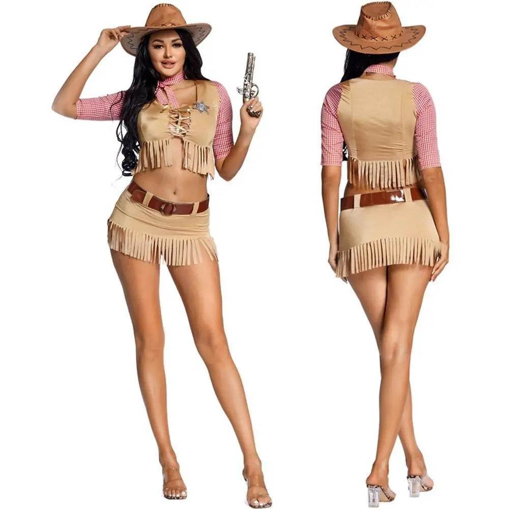 American Western pioneer cowboy Halloween Costume - zzcosplay