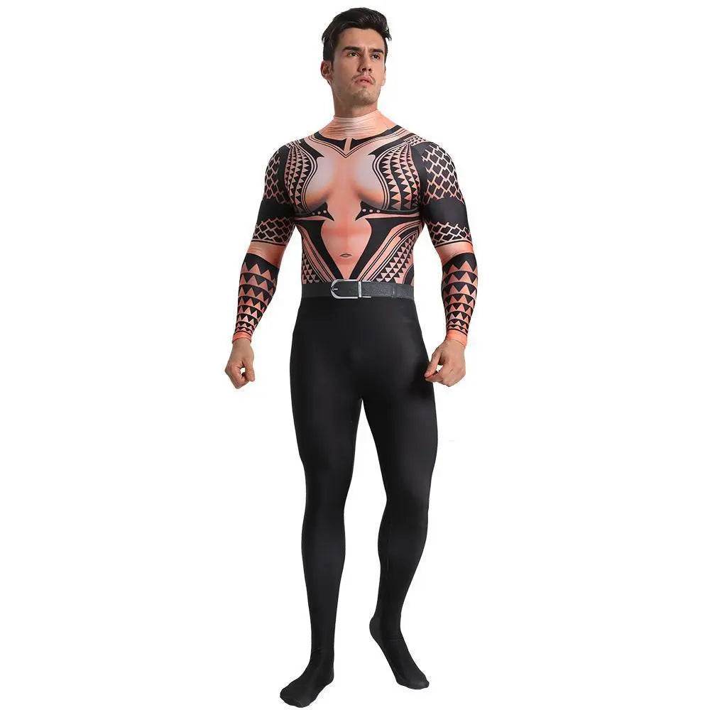 Aquaman Arthur Halloween Fancy Family Cosplay Costume Zentai Jumpsuit - zzcosplay