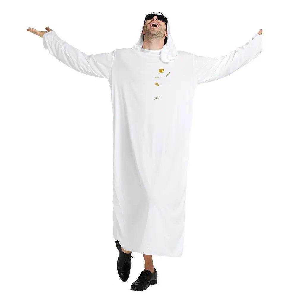 Arab sheik Prince masquerade male pure white Middle East Dubai clothes - zzcosplay