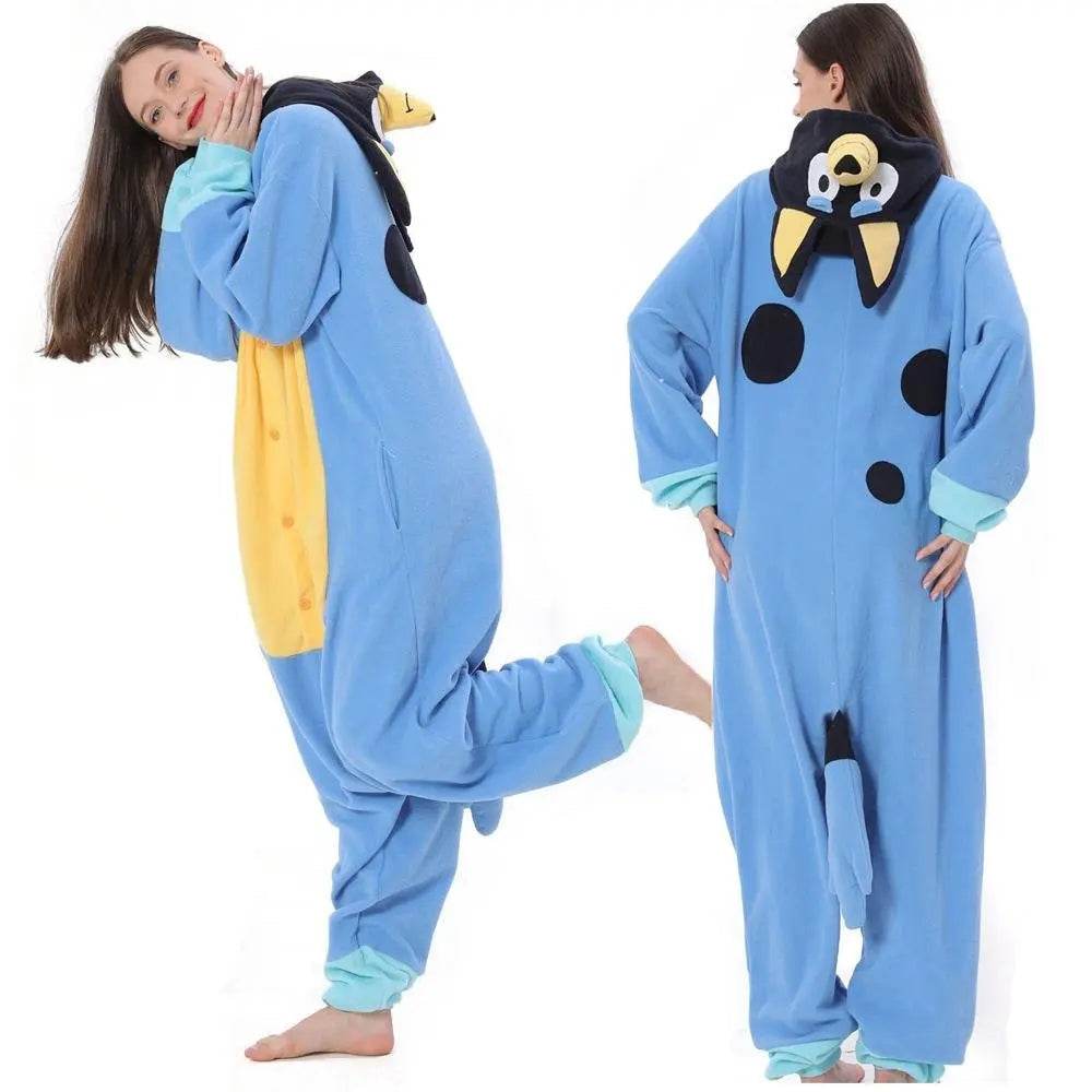 Bluey Onesies Costume Kigurumi PJS Pajamas Outfit for Adult Kids Girl Boy - zzcosplay