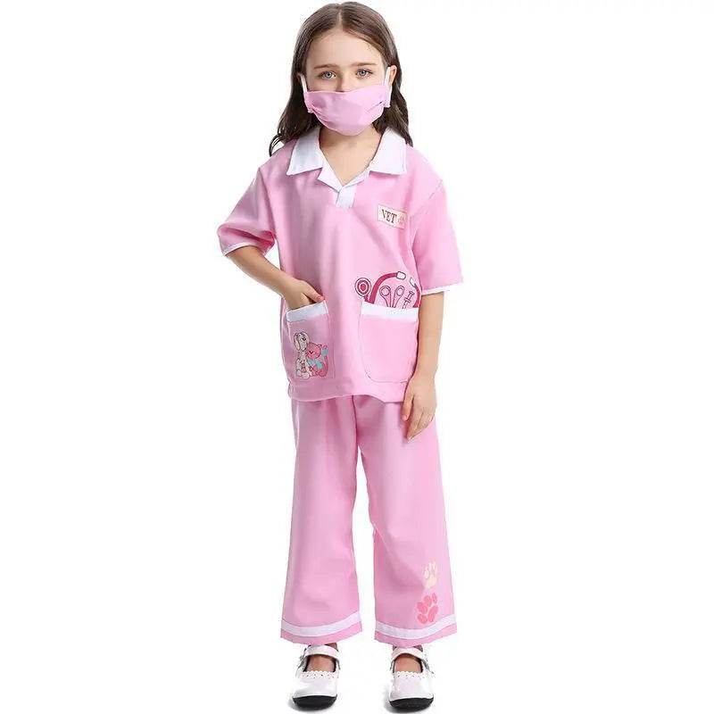 Child Unisex Doctor Dress-up Veterinarian Role Play Halloween Costumes for kids - zzcosplay