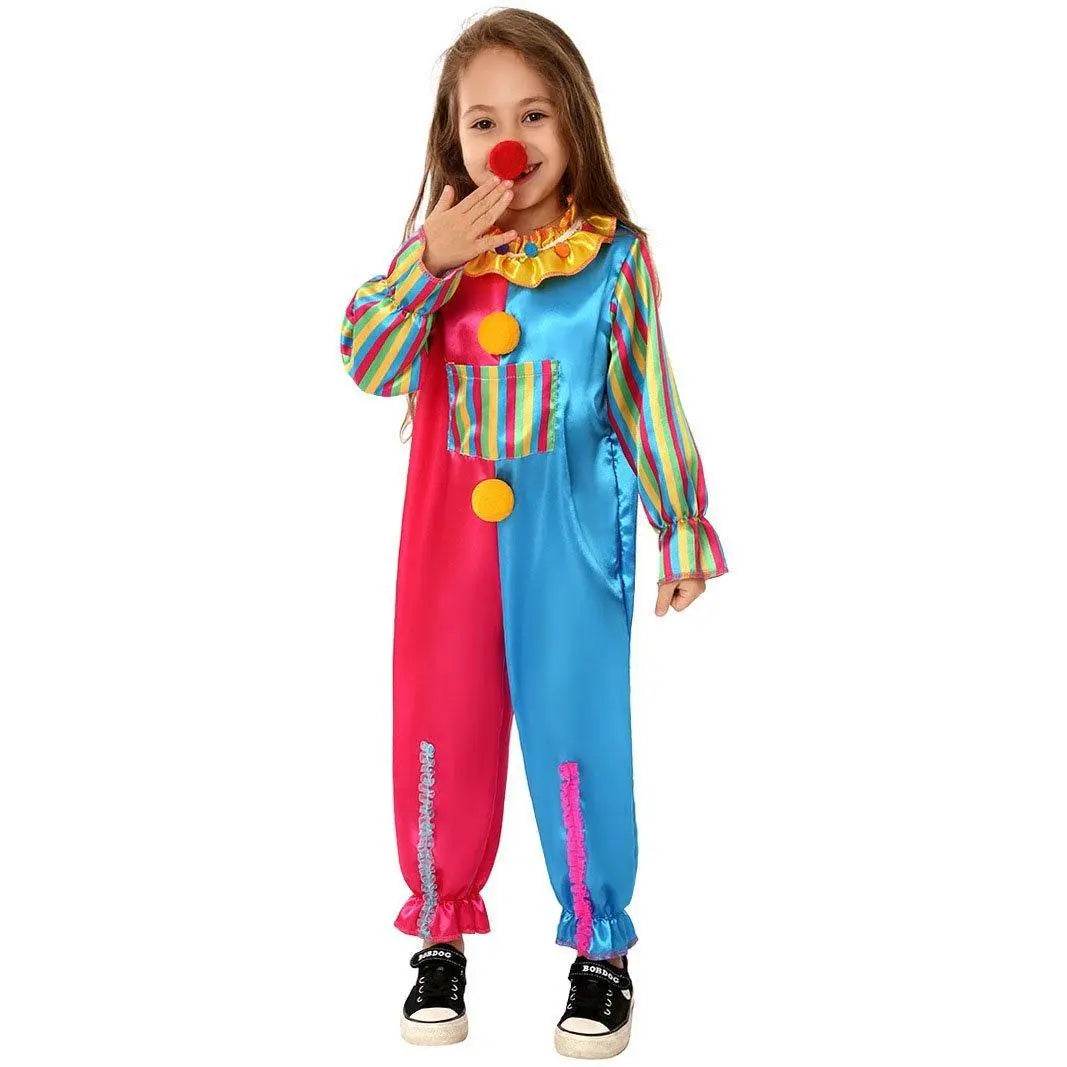 Children's Clown Costume Jumpsuit Carnival Cosplay Halloween and Stage Performance Outfit - zzcosplay