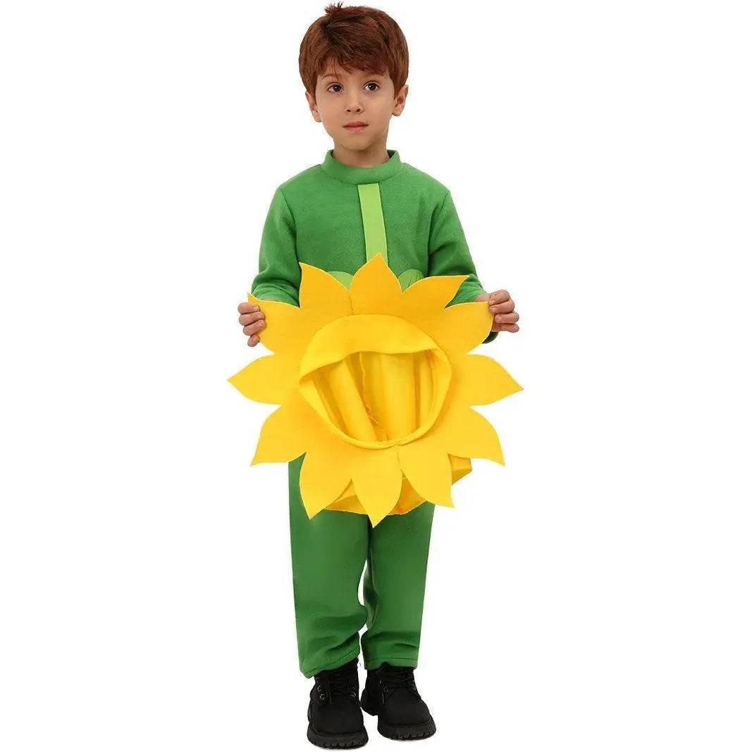 Children's Day Sun Flower Kids Jumpsuit Stage Party Cosplay Costumes - zzcosplay