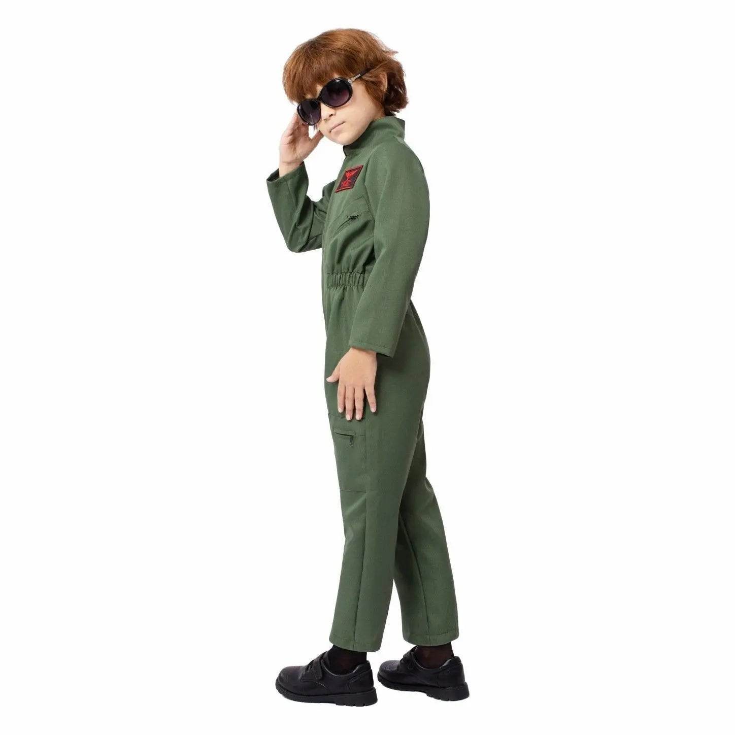 Children's Fighter Pilot Costume Halloween Carnival and Kindergarten Performance Jumpsuit - zzcosplay