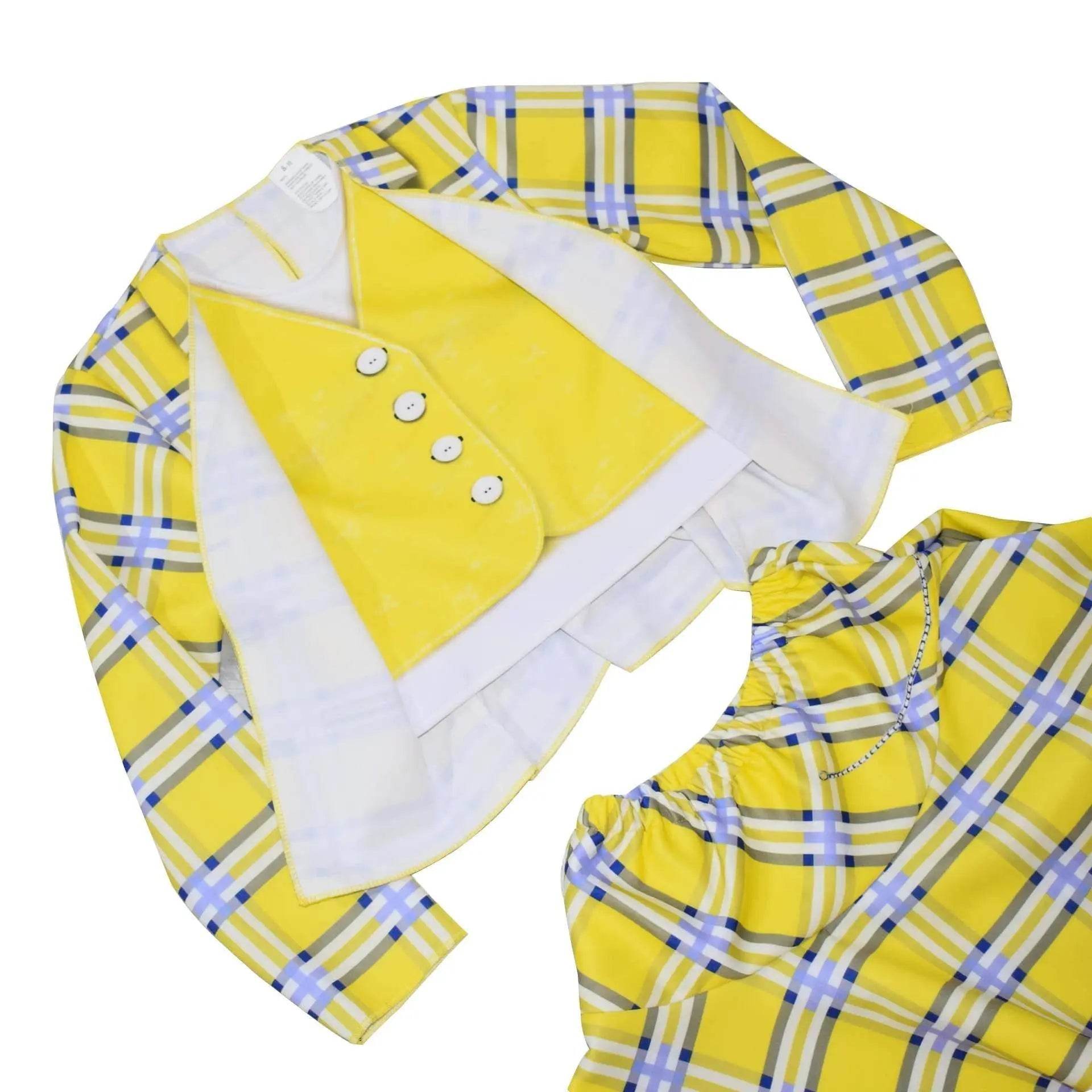 Clueless Cher Horowitz Girl Cosplay Costume School Uniform Suit Fancy Dress Halloween Outfit - zzcosplay