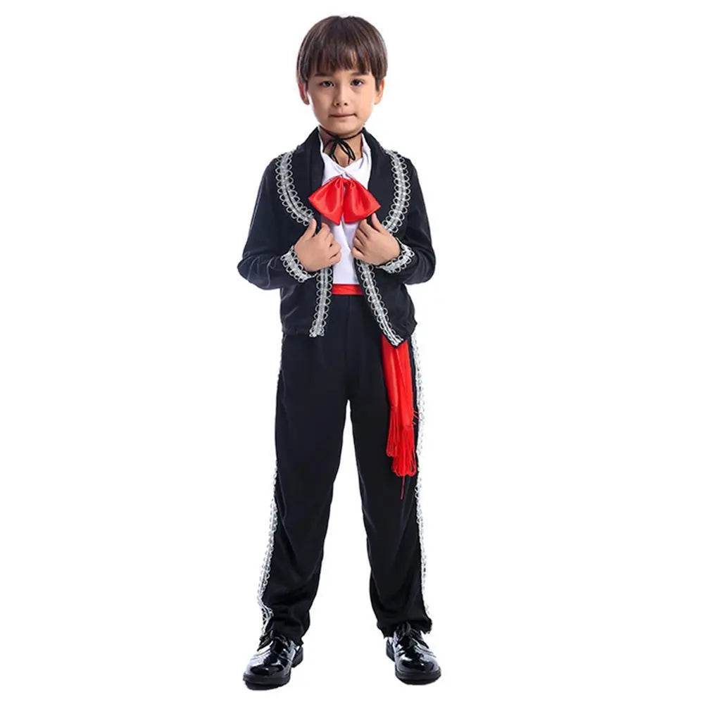 Day of the Dead Mariachi Amigo Kids Party Fancy Cosplay Costume - zzcosplay
