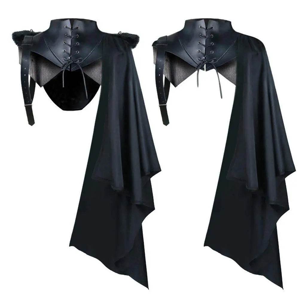 Death Cape Halloween Party Devil Cosplay Costume Vampire Cloak Midcentury Vintage Tippet for Men - zzcosplay