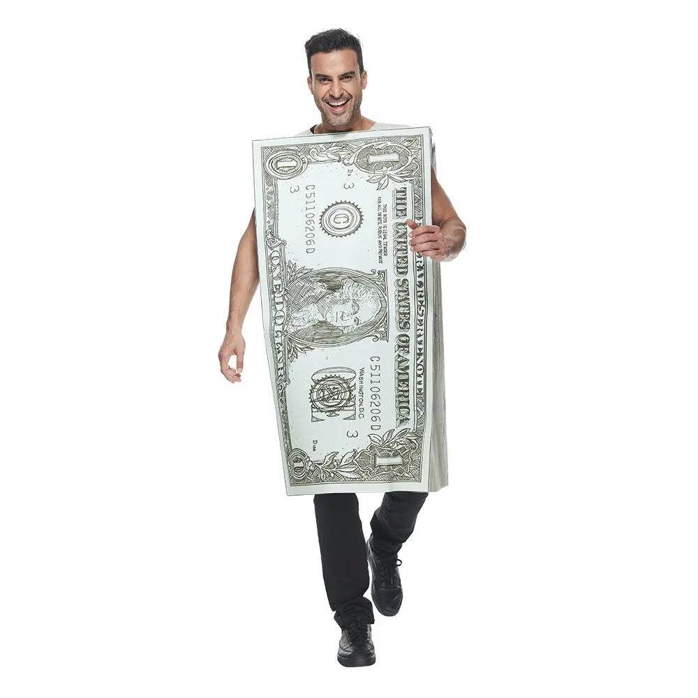 Dollar Costume Halloween Cash Costume Funny Money Maker Adult Men Women - zzcosplay