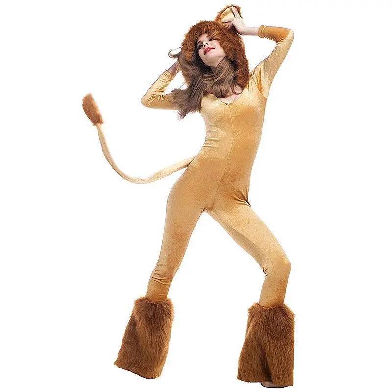 Halloween Animal Leo Lion Performance Cosplay Costume for Women - zzcosplay