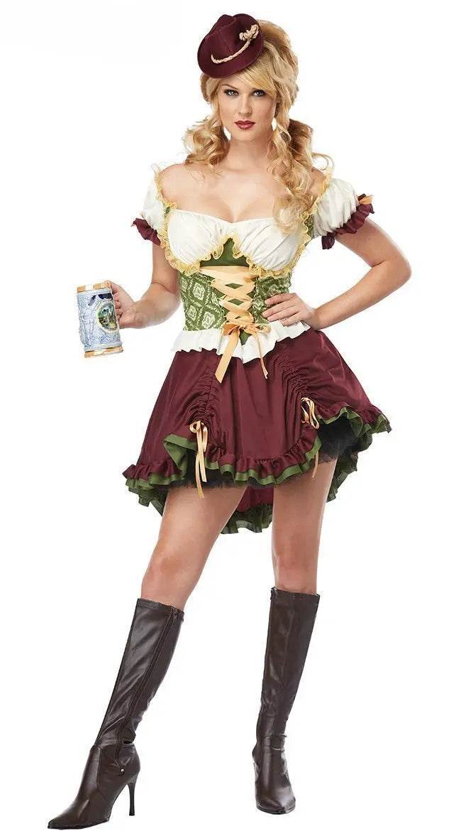Halloween German Beer Women Dress Oktoberfest Cosplay Costume - zzcosplay