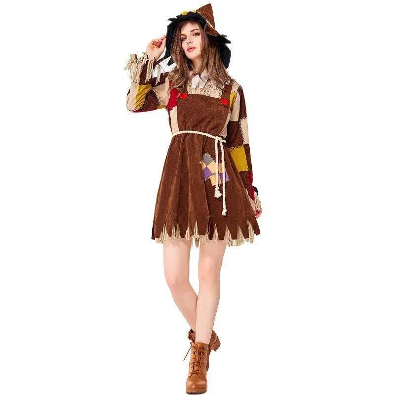 Halloween The Wizard of OZ Scarecrow Dress Cosplay Costume for Women - zzcosplay