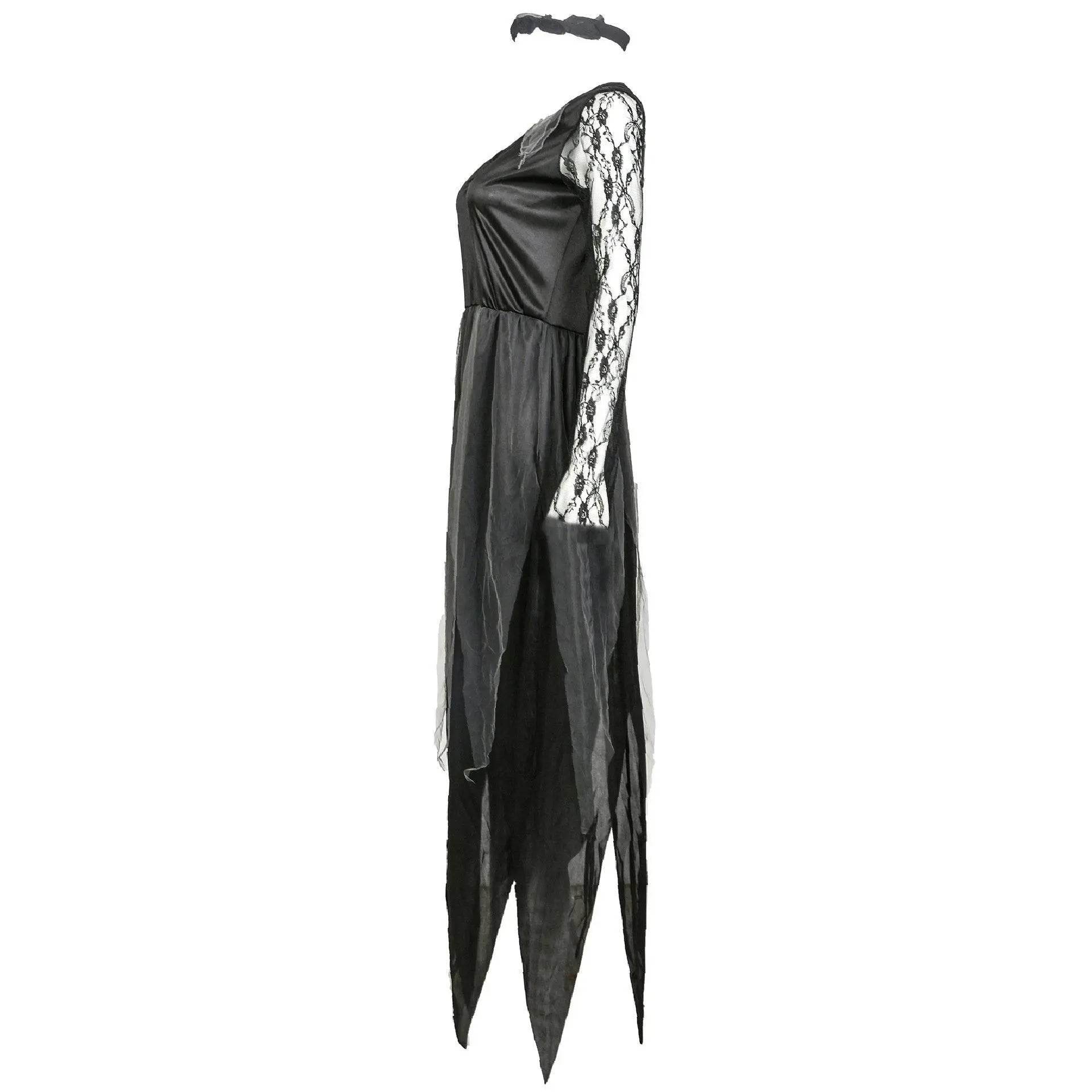 Halloween vampire dress gauze ghost bride costume cosplay stage play female zombie dress uniform - zzcosplay