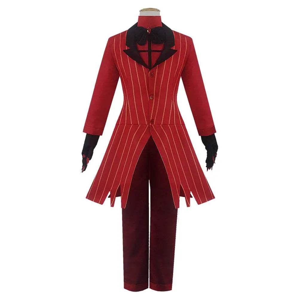 Hazbin Hotel Cosplay Costume Alastor Angel Dust Jacket Anime Halloween Suit Outfit Sets Dress Up For Adults - zzcosplay