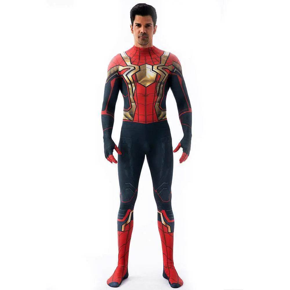 Iron Spider-Man No Way Home Peter Benjamin Parker Costume Cosplay Jumpsuit Halloween - zzcosplay