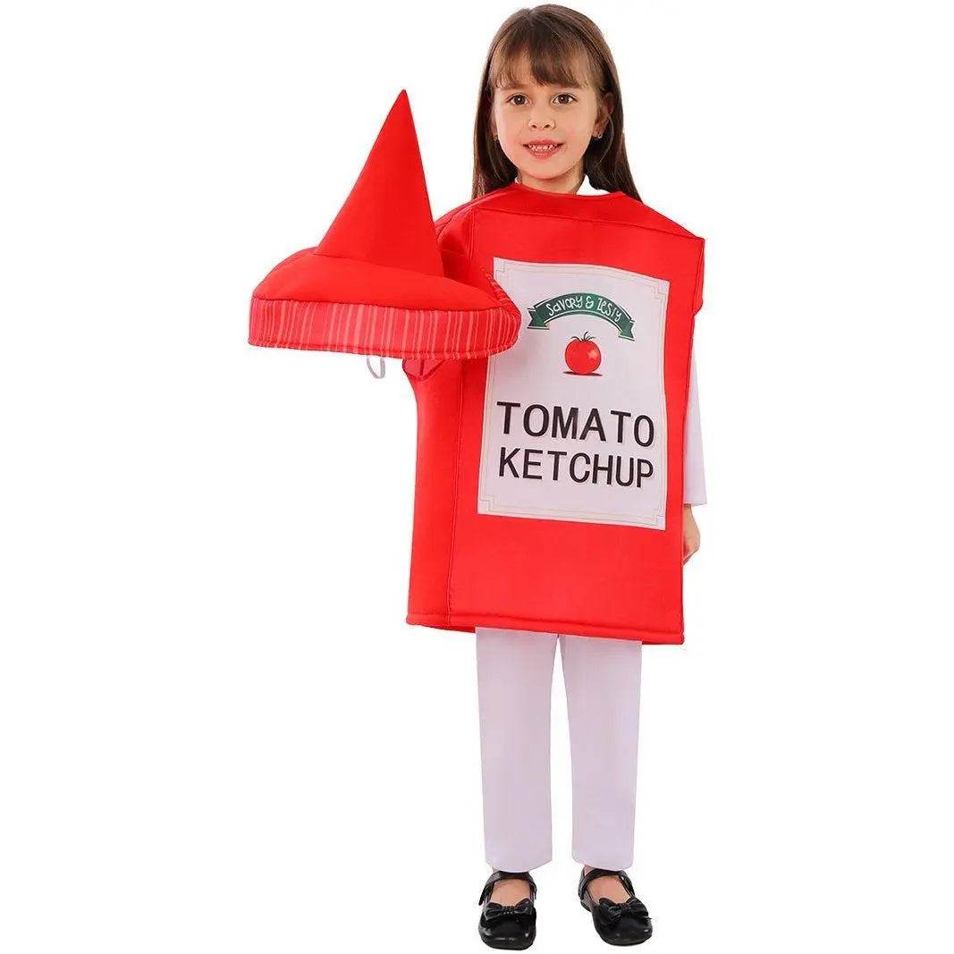 Ketchup Kids Funny Stage Performance Cosplay Costumes Halloween - zzcosplay